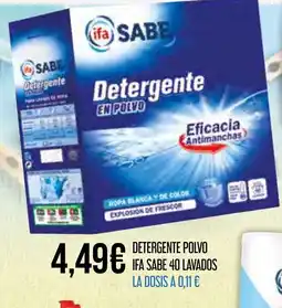 Claudio IFA SABE Detergente polvo 40 lavados oferta