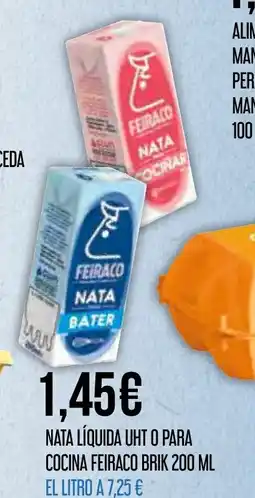 Claudio Nata líquida uht o para cocina feiraco brik oferta