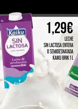 Claudio KAIKU Leche sin lactosa entera o semidesnatada oferta
