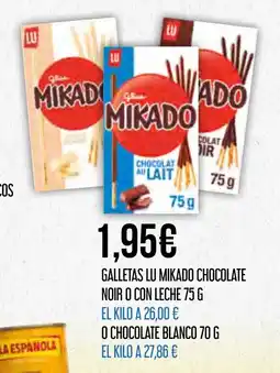 Claudio Galletas lu mikado chocolate noir o con leche oferta