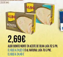 Claudio ALBO Bonito norte en aceite de oliva lata oferta