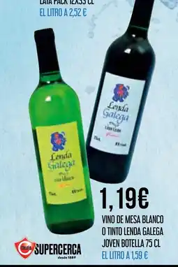 Claudio Vino de mesa blanco o tinto lenda galega joven botella oferta
