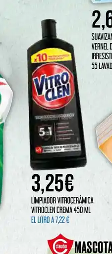 Claudio VITROCLEAN Limpiador vitrocerámica crema oferta