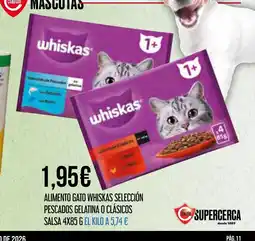 Claudio Alimento gato whiskas selección pescados gelatina o clásicos salsa oferta