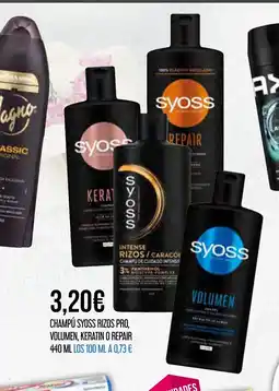 Claudio SYOSS Champú rizos pro, volumen, keratin o repair oferta