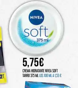 Claudio NIVEA Crema hidratante soft tarro oferta