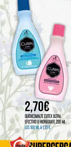 Claudio Quitaesmalte cutex ultra efectivo o hidratante oferta