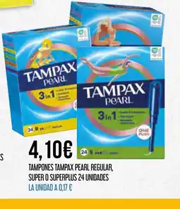 Claudio TAMPAX Tampones pearl regular, super o superplus 24 unidades oferta