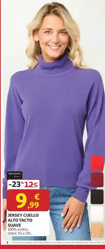 Alcampo INEXTENSO Jersey cuello alto tacto suave oferta