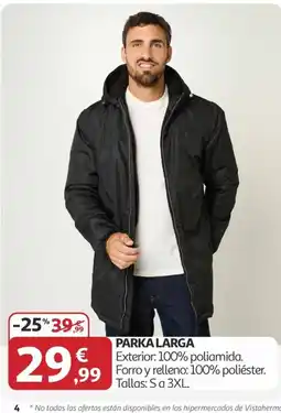 Alcampo INEXTENSO Parka larga oferta