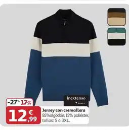 Alcampo INEXTENSO Jersey con cremallera oferta