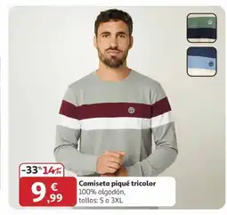 Alcampo INEXTENSO Camiseta piqué tricolor oferta