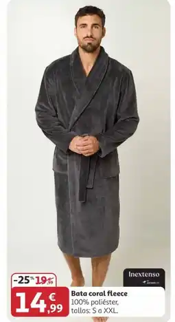 Alcampo INEXTENSO Bata coral fleece oferta