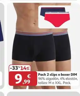 Alcampo DIM Pack 2 slips o boxer oferta
