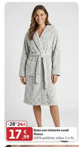 Alcampo Bata con cinturón coral oferta