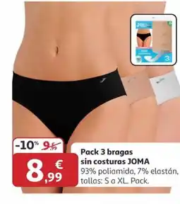 Alcampo JOMA Pack 3 bragas sin costuras oferta