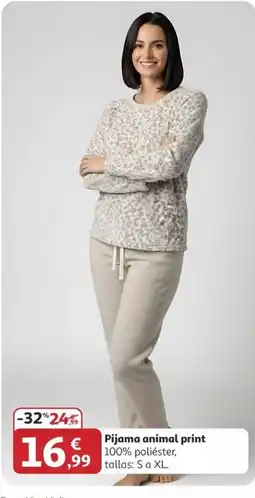 Alcampo Pijama animal print oferta