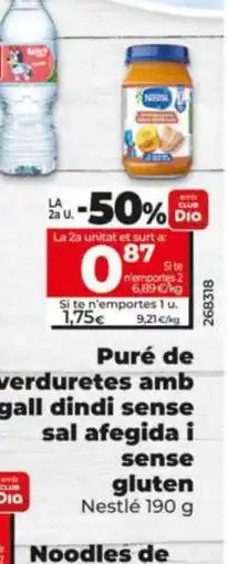 Dia Puré de verduretes amb gall dindi sense sal afegida i sense gluten oferta