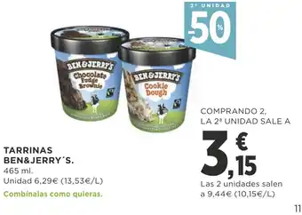 Supercor Ben & Jerry's Tarrinas 465ml oferta