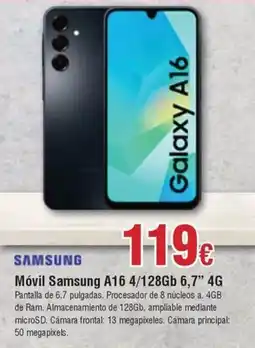 FROIZ SAMSUNG Móvil Samsung A16 4/128Gb 6,7" 4Gels. oferta