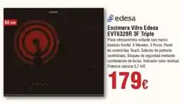 FROIZ EDESA Encimera Vitro Edesa EVT6328R 3F Triple oferta