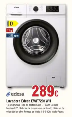 FROIZ EDESA Lavadora Edesa EWF7201WH oferta