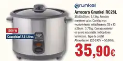 FROIZ GRUNKEL Arrocera Grunkel RC28L oferta