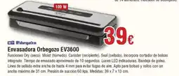 FROIZ Envasadora Orbegozo EV3600 oferta