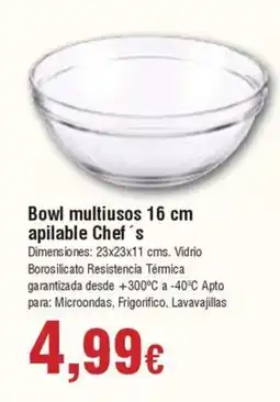 FROIZ Bowl multiusos 16 cm apilable Chef's oferta