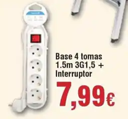 FROIZ Base 4 tomas 1.5m 3G1,5+ Interruptor oferta