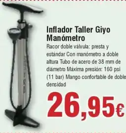 FROIZ Inflador Taller Giyo Manómetro oferta