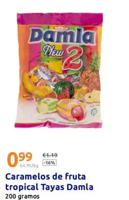 Action DAMLA Caramelos de fruta tropical Tayas oferta