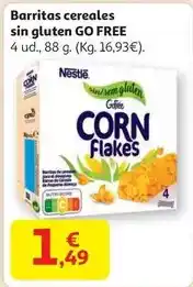 Alcampo Nestlé - barritas cereales sin gluten oferta