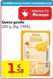 Alcampo Auchan - queso gouda oferta