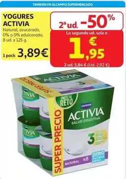 Alcampo Activia - yogures oferta