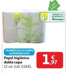 Alcampo Alcampo - papel higiénico doble capa oferta
