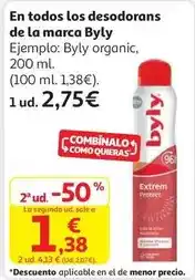 Alcampo Byly - en todos los desodorante de la marca oferta