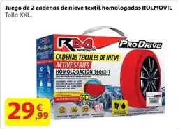 Alcampo Active - juego de 2 cadenas de nieve textil homologadas oferta