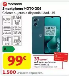 Alcampo Motorola - smartphone g06 oferta