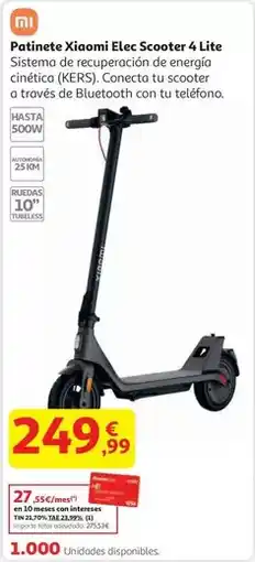 Alcampo Xiaomi - patinete x180omi elec scooter 4 lite oferta