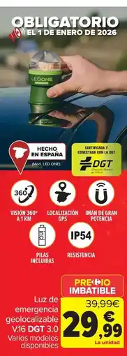 Carrefour Luz de emergencia geolocalizable v.16 dgt 3.0 oferta