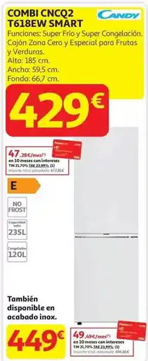 Alcampo Candy - combi cn02 t618ew smart oferta