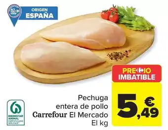 Carrefour el mercado - pechuga entera de pollo