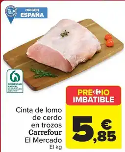 Carrefour Carrefour el mercado - cinta de lomo de cerdo en trozos oferta