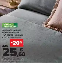Carrefour Tex home premium - juego de sábanas satén estampado oferta