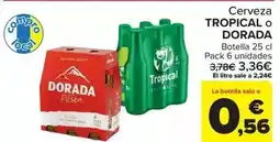Carrefour Tropical / dorada - cerveza oferta