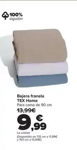Carrefour Tex home - bajera franela oferta