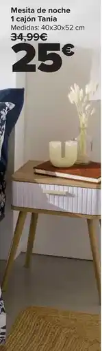 Carrefour Mesita de noche 1 cajon tania oferta