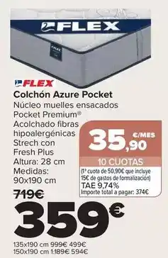 Carrefour Flex - colchon azure pocket oferta