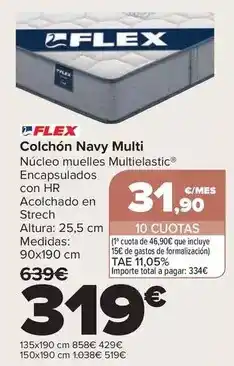 Carrefour Flex - colchon navy multi oferta